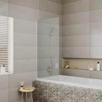 Шторка для ванны D&amp;K Berlin DG1007001,хром