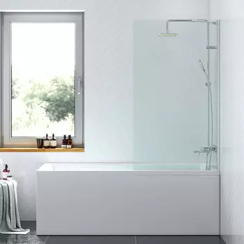 Шторка для ванны Damixa Skyline 80 см DX35WBS-080-140MT стекло прозрачное, профиль хром