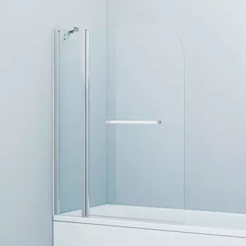 Шторка на ванну 110х140 см Iddis Ray RAY6CS1i90, стекло прозрачное/хром