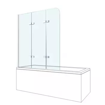 Шторка на ванну Berges СITY 2.0 100x140 профиль хром, 062014