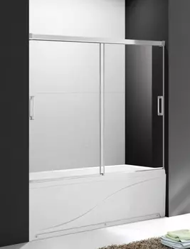 Шторка на ванну Cezares TANDEM-SOFT-VF-2-200/145-P-Cr, профиль хром стекло матовое 200см