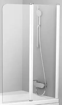 Шторка на ванну Ravak 10CVS2-100 R+ транспарент, белый