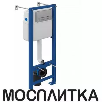 Система инсталляции Cersanit Vector A64118 для подвесных унитазов с клавишей смыва Blick пластик хром матовый