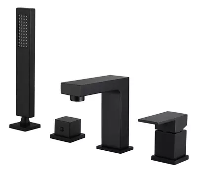 Смеситель Abber Daheim AF8213B на борт ванны, черный