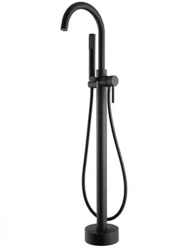 Смеситель Abber Wasser Kreis AF8116B для ванны с душем, черный матовый