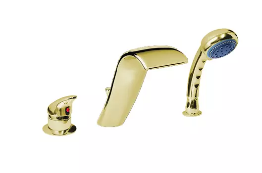 Смеситель Boheme Cobra 400 для ванны золото