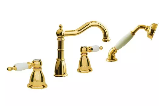 Смеситель Boheme Oro 395 врезной золото