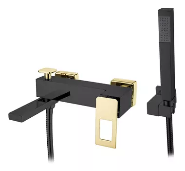 Смеситель Boheme Q 143-BG для ванны с душем, black gold