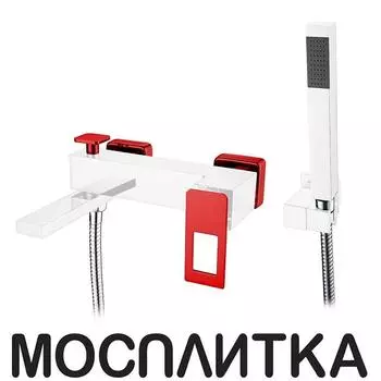 Смеситель Boheme Q 143-CRR для ванны с душем, chrome red