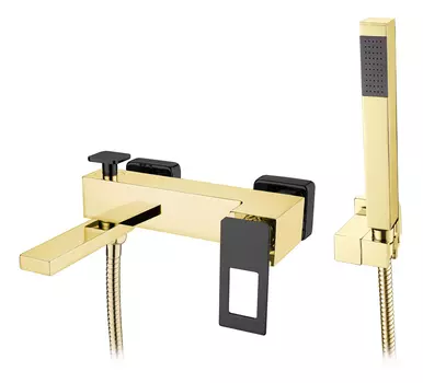 Смеситель Boheme Q 143-GB для ванны с душем, gold black