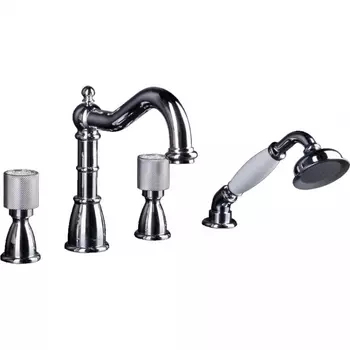 Смеситель Boheme Royal Cristal 396-Royal/CRST для ванны с душем, хром