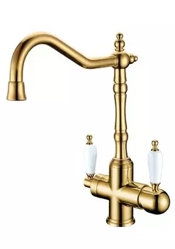 Смеситель Boheme Tradizionale Oro 112 для кухни c краном для питьевой воды