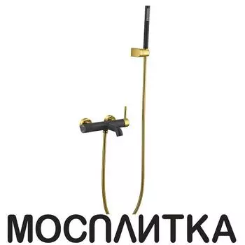 Смеситель Boheme Uno 463-BG для ванны с душем, black gold