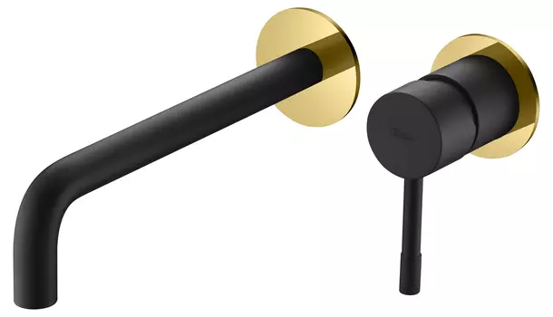 Смеситель Boheme Uno 465-BG для раковины, black gold