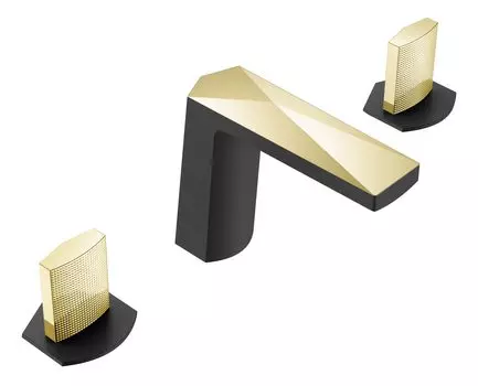 Смеситель Boheme Venturo 150-BG-TOUCH для раковины, черный / золото