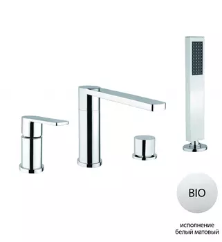 Смеситель Cezares GLAM для ванны с душем GLAM-BVDM4-BIO белый