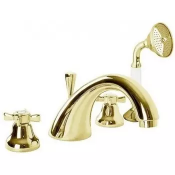 Смеситель Cezares Lord для ванны с душем LORD-BVD-03/24-M золото