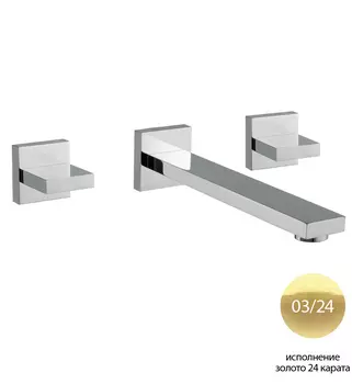 Смеситель Cezares Unika для раковины UNIKA-BLI3-03/24 золото