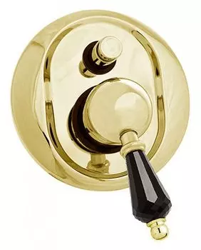 Смеситель Cezares VINTAGE-VDIM-03-Sw-N для душа, золото, ручки Swarovski Nero