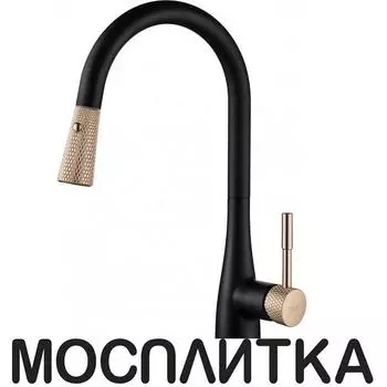 Смеситель для кухонной мойки D&amp;K Rhein.Schiller DA1462517D черный / золото глянцевое