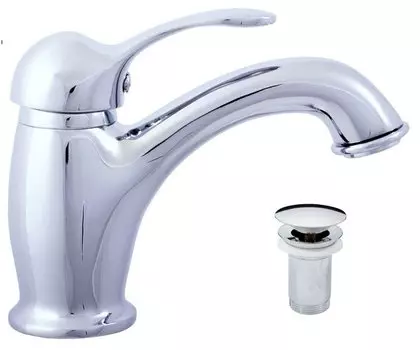Смеситель для раковины Rav-Slezak Labe L027.5K, с донным клапаном Click-Clack, хром