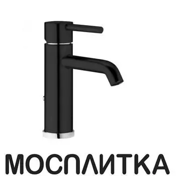 Смеситель для раковины Webert Elio EL830102560 c донным клапаном, черный матовый