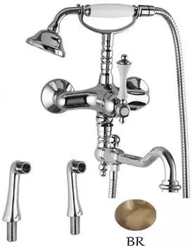 Смеситель для ванны Cezares Margot PBV2-02-Bi бронза