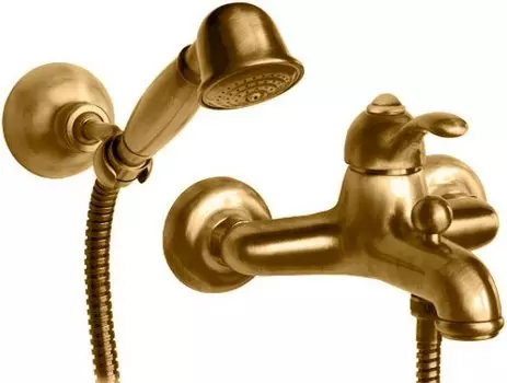 Смеситель для ванны и душа Bugnatese Lem 1902BR, с гарнитуром, бронза