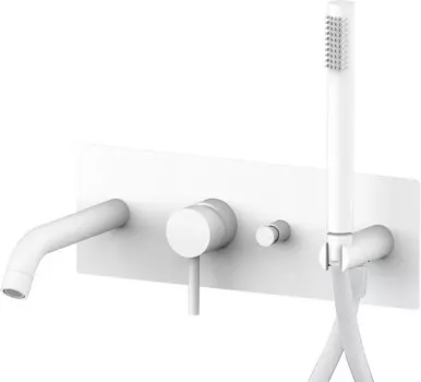 Смеситель для ванны Paffoni Light LIG001BO белый матовый