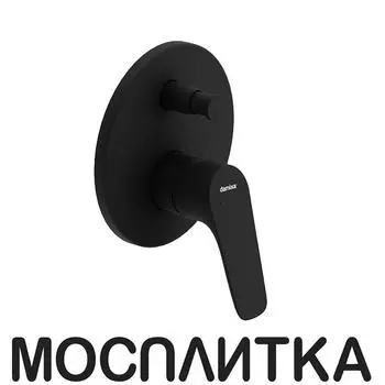 Смеситель для ванны с душем Damixa Jupiter 777100300 матовый черный, на 2 потребителя