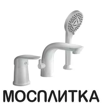Смеситель для ванны с душем Orange Otto M22-333w глянцевый белый