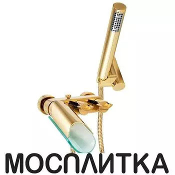 Смеситель для ванны с душем Paini Morgana 73OP105VR глянцевое золото
