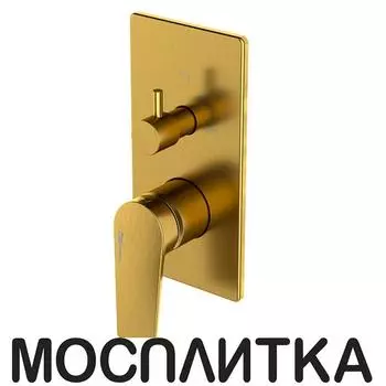 Смеситель для ванны с душем Wasserkraft Aisch 5571 матовое золото , на 2 потребителя