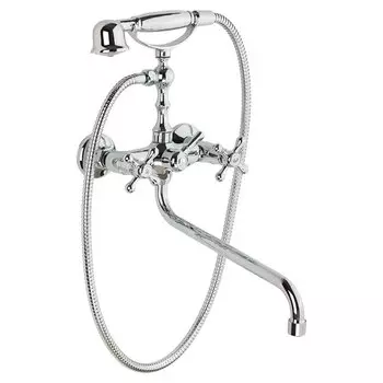 Смеситель для ванны Veragio Agatha VR.AGT-3705.CR с поворотным изливом L40 см и ручным душем, хром