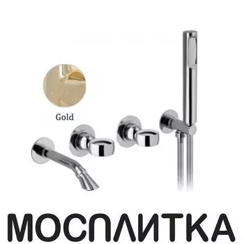 Смеситель для ванны Webert Opera OA860312010 с внутренней частью, золото