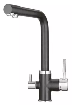 Смеситель Granula GR-2015 для кухонной мойки, черный