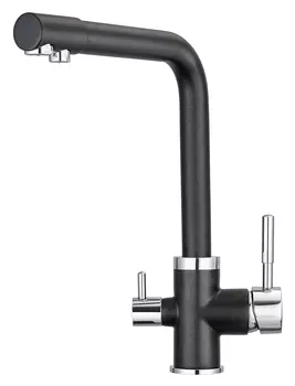 Смеситель Granula GR-2015 для кухонной мойки, шварц