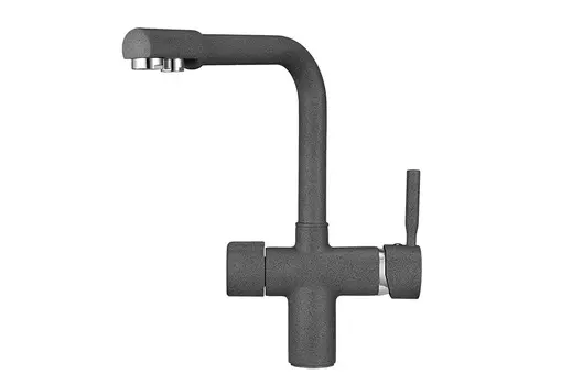 Смеситель Granula GR-2088 для кухонной мойки, графит