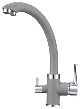 Смеситель Granula GR-2167 для кухонной мойки, алюминиум