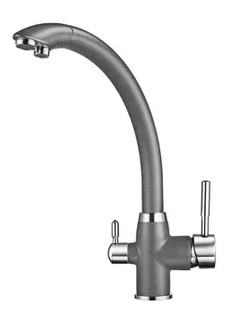 Смеситель Granula GR-2167 для кухонной мойки, графит