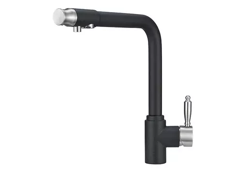 Смеситель Granula GR-2301 для кухонной мойки, черный
