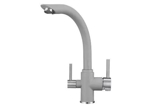 Смеситель Granula GR-2304 для кухонной мойки, алюминиум