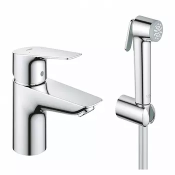 Смеситель Grohe BauEdge 23757001 для раковины с гигиеническим душем, хром