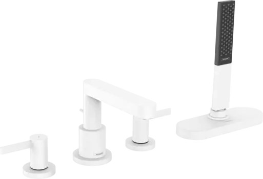 Смеситель Hansgrohe Finoris для ванны с душем 76444700 белый