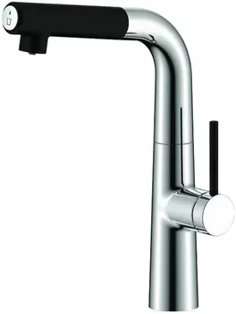 Смеситель Iddis Pure PURSBFBi05 для кухонной мойки, хром / черный