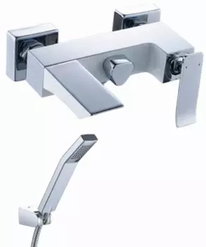 Смеситель Lemark Contest LM5814CW с коротким изливом, хром/белый