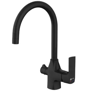 Смеситель Lemark Ursus для кухонной мойки LM7261BL черный