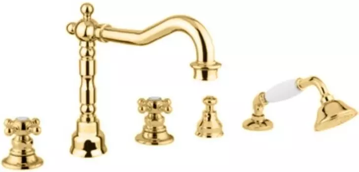 Смеситель Migliore Arcadia ML.ARC-8380.DO для ванны/душа на 5 отв. - золото