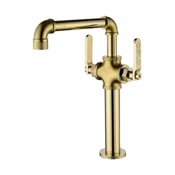 Смеситель Paulmark Loft Lo226006-G для кухонной мойки, золото