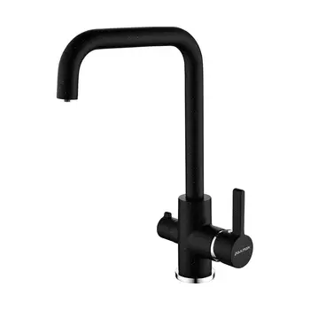 Смеситель Paulmark Logas Lo213021-308 для кухонной мойки, черный